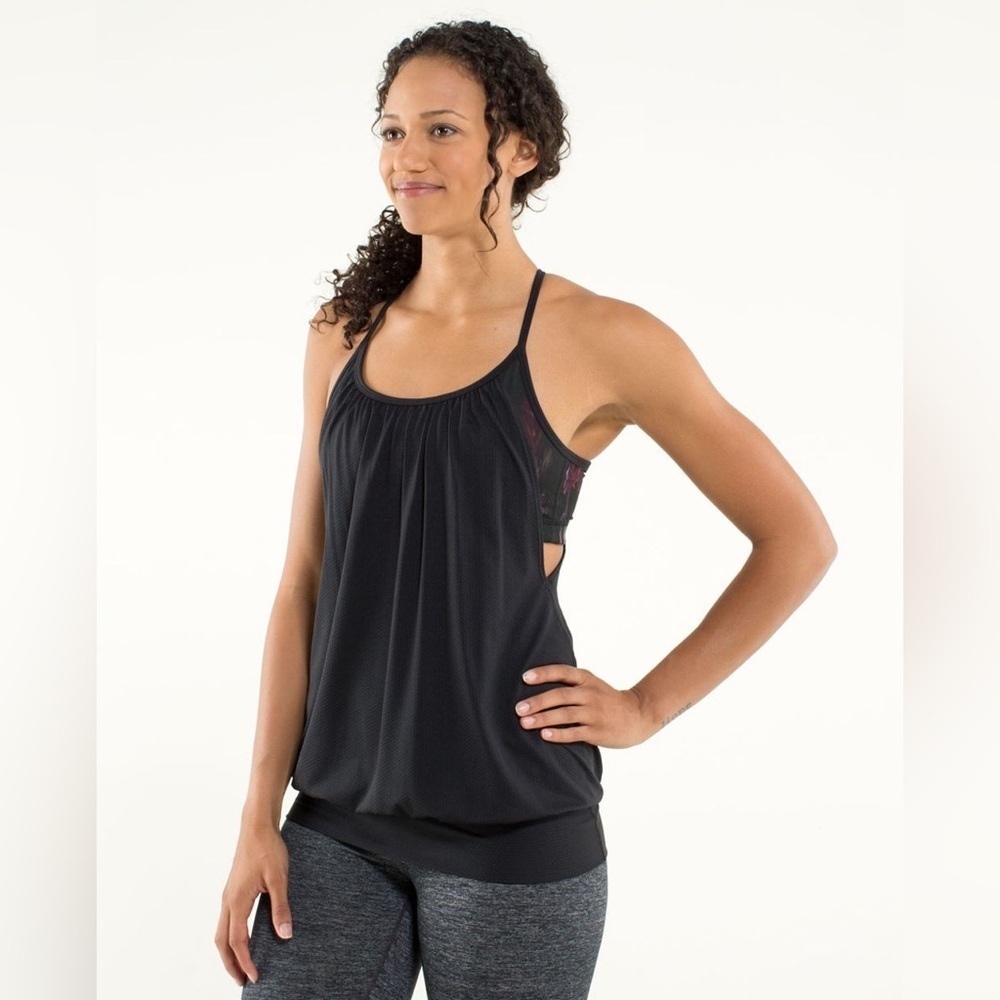 Lululemon No Limits Tank- Black / Midnight Iris Multi